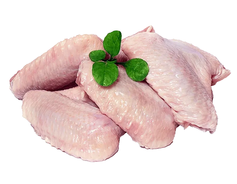 Vers vlees van pluimvee: vleugels zonder punt van vleeskuikens.